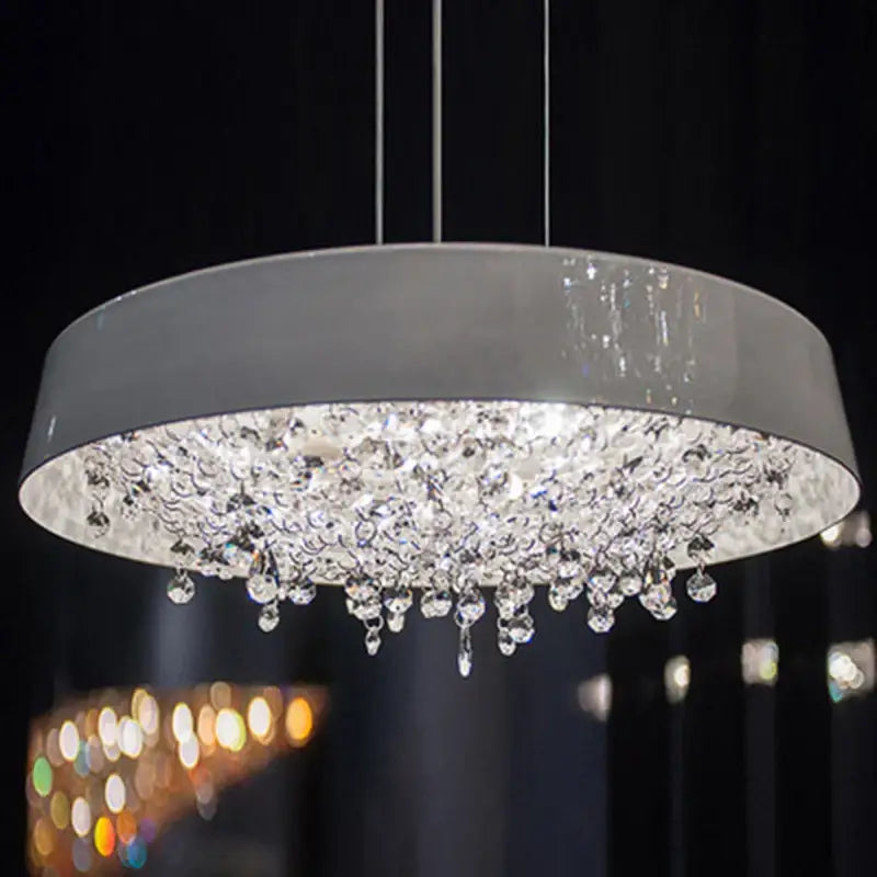 White Crystal Pendant Light