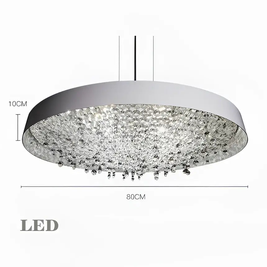 White Crystal Pendant Light