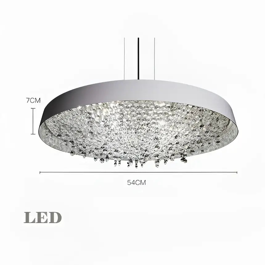 White Crystal Pendant Light