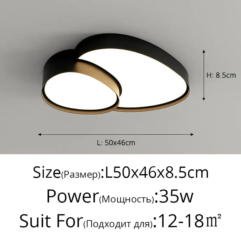 White Oval Ceiling Lights