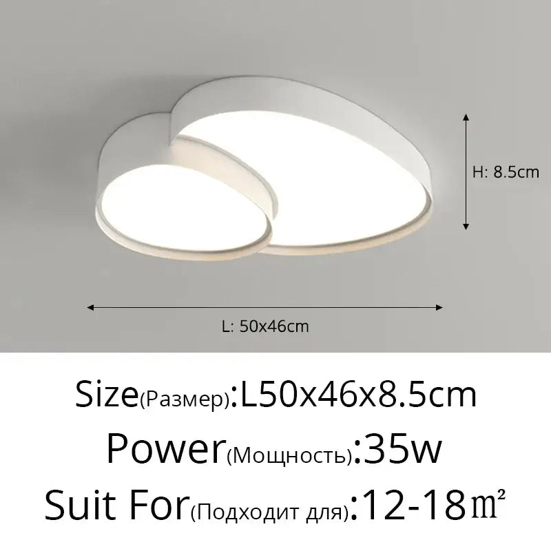 White Oval Ceiling Lights