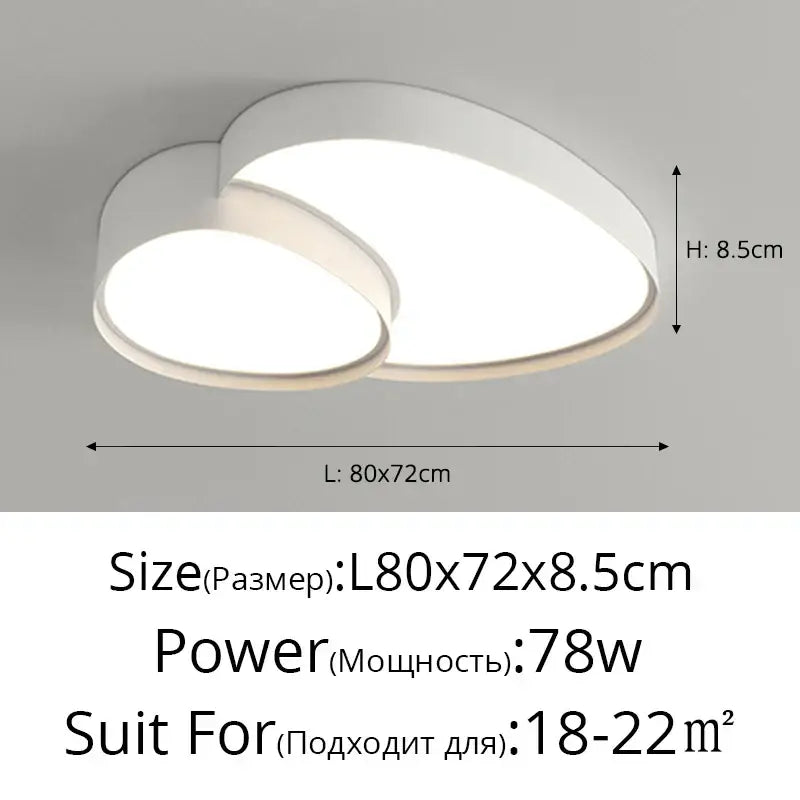 White Oval Ceiling Lights