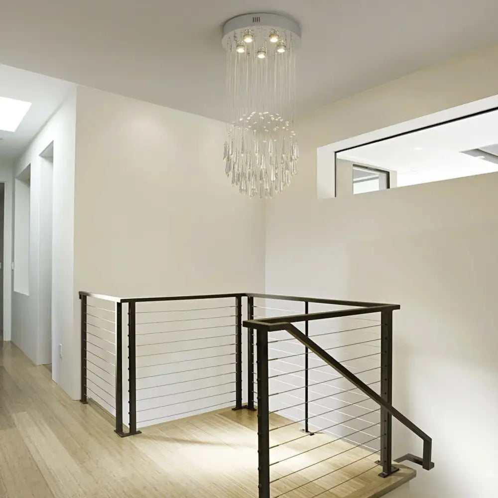 White Crystal Pendant Chandelier
