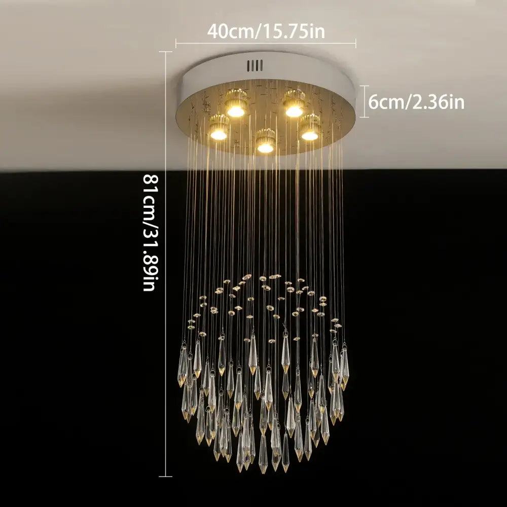 White Crystal Pendant Chandelier