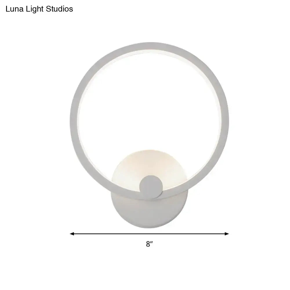 White Curved LED Sconce
