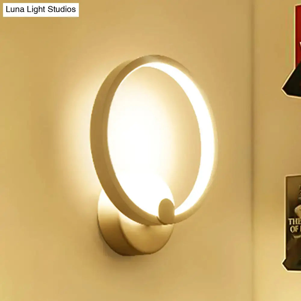 White Curved LED Sconce