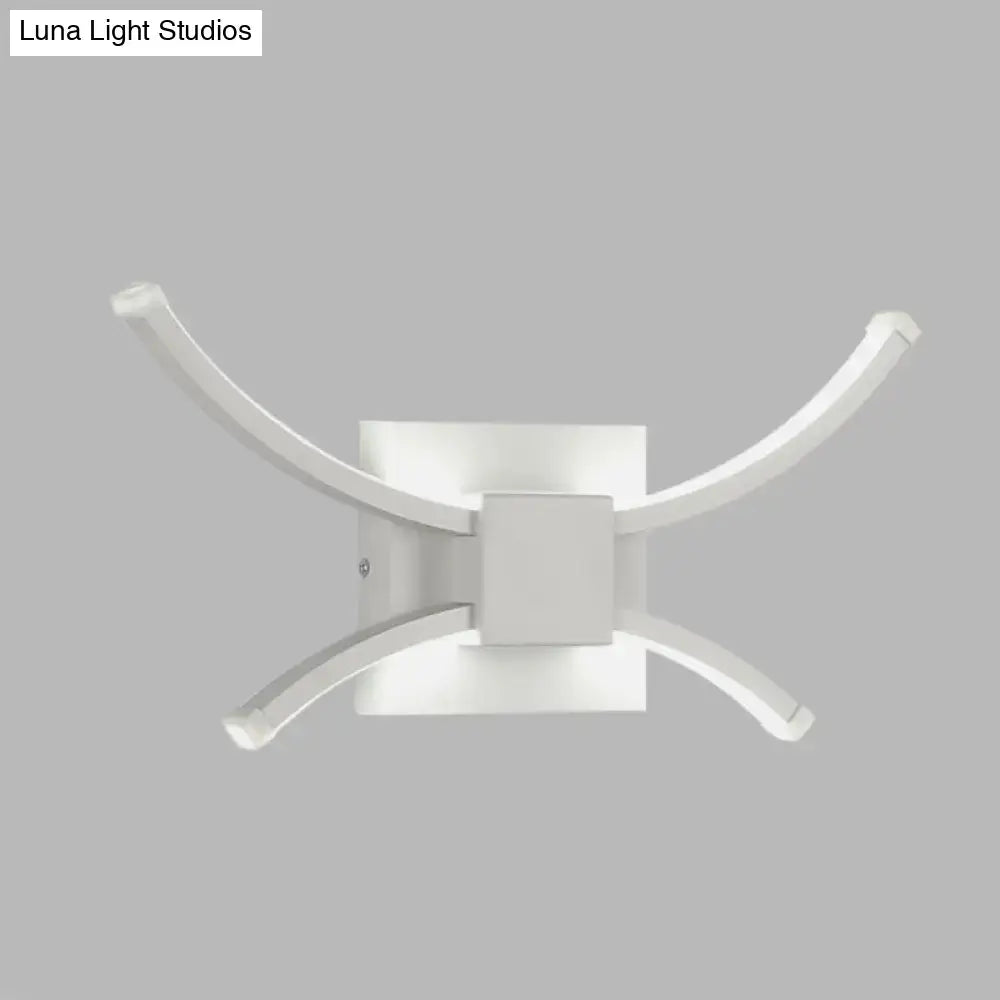 White Metal LED Sconce