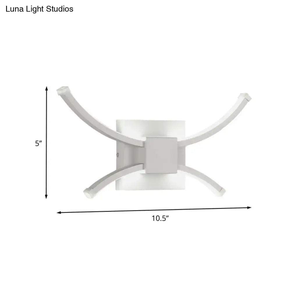 White Metal LED Sconce