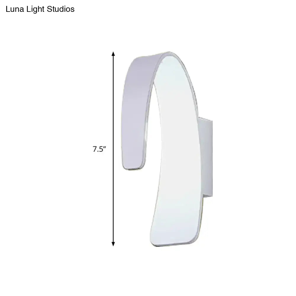 White Arc Wall Fixture