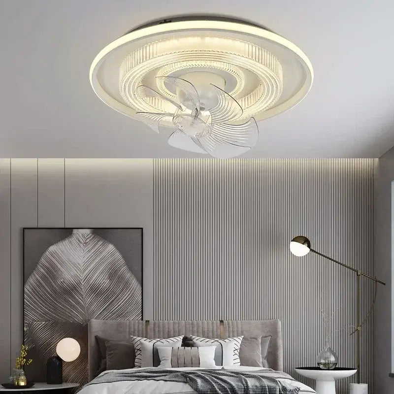 White LED Fan Ceiling Lamp