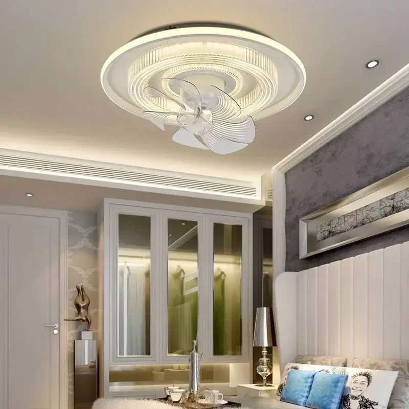 White LED Fan Ceiling Lamp