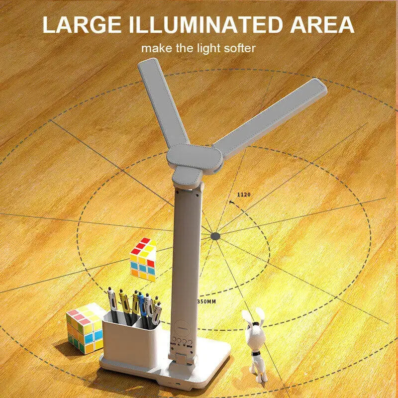 White Dual Arm Desk Lamp