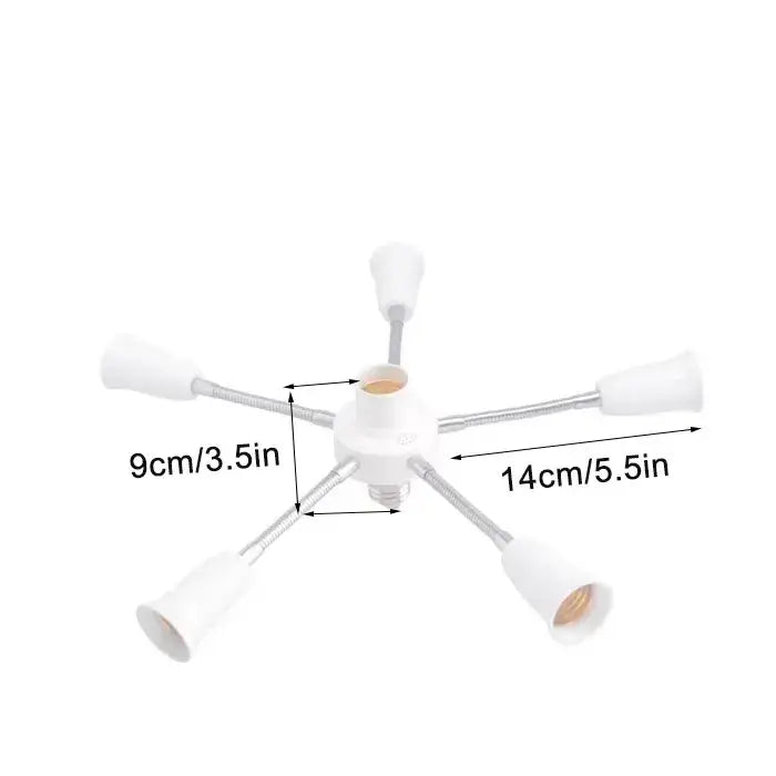 White E27 Socket Splitter