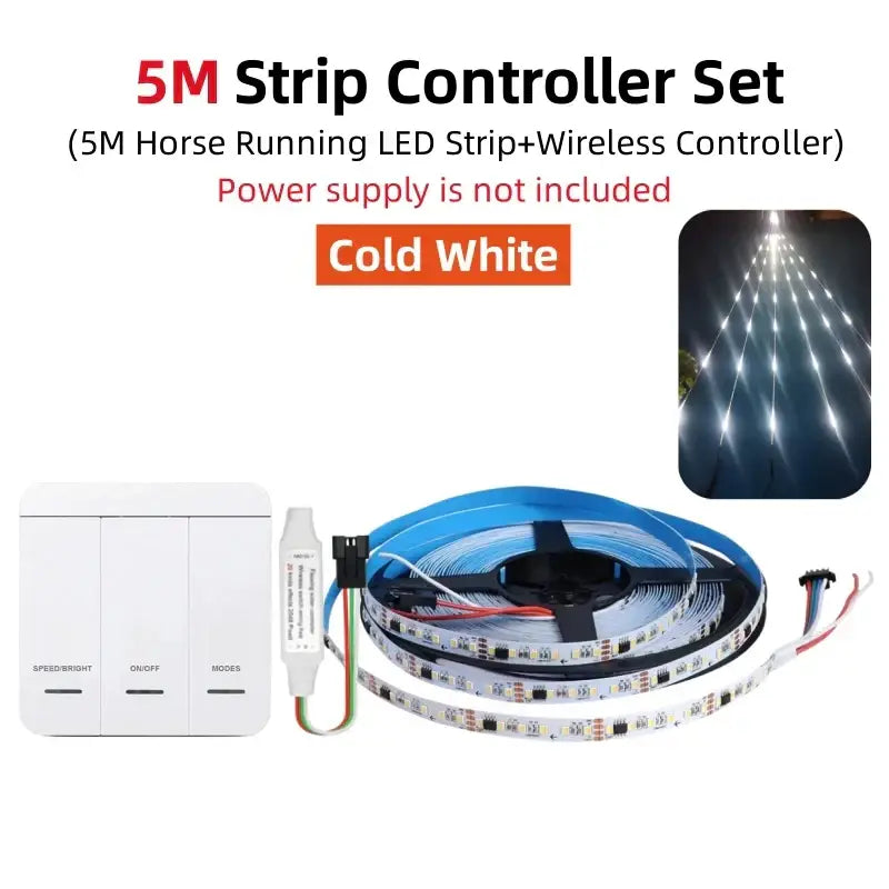 White Flowing LED Strip