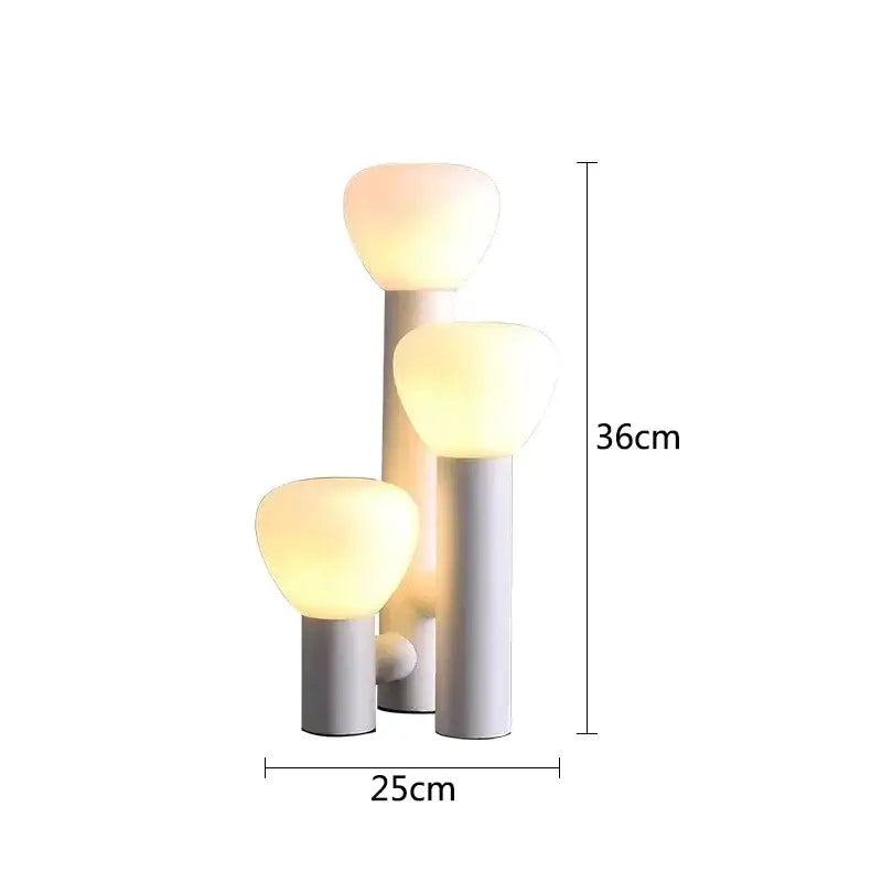 White Frosted Table Lamp