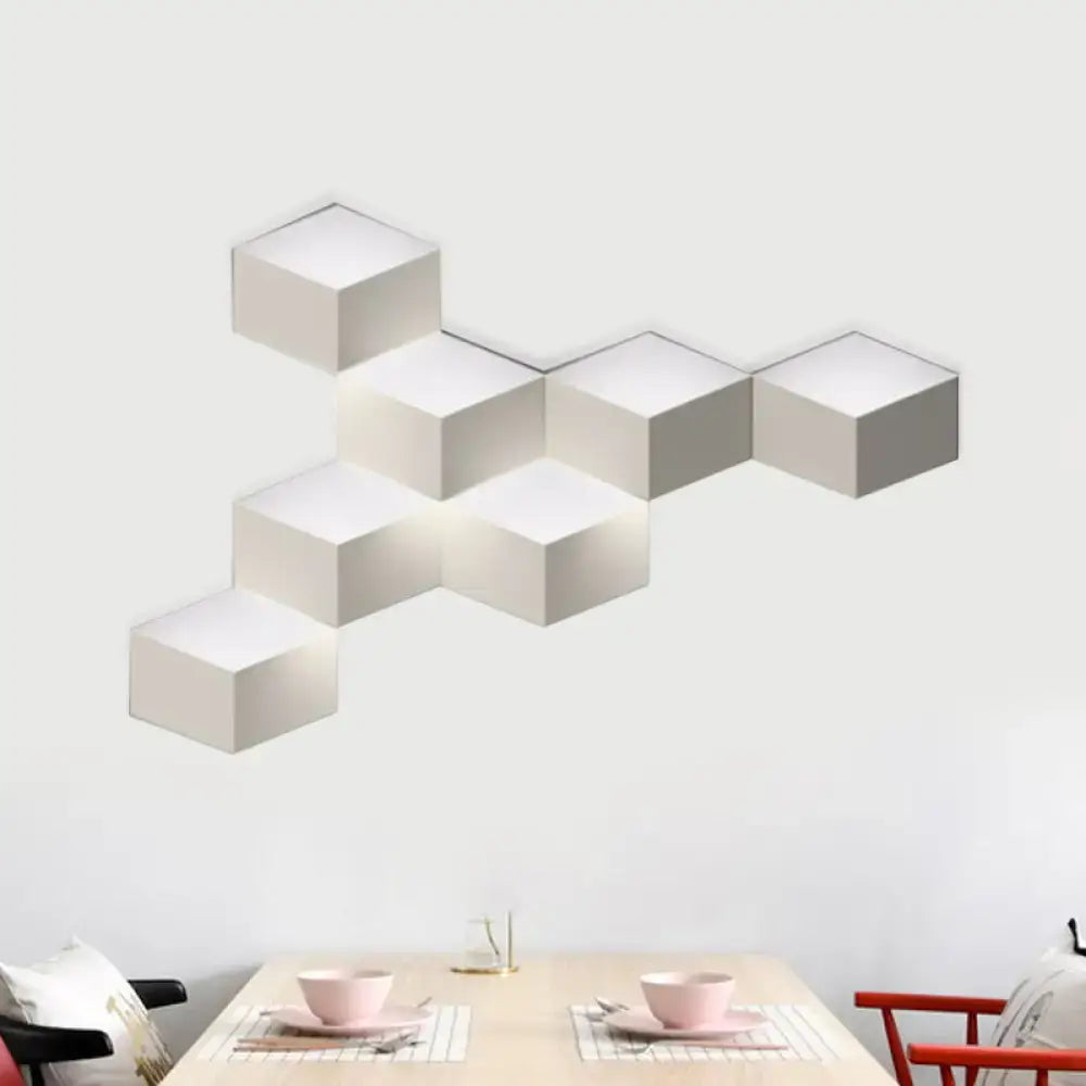 White Geometric Wall Lamp