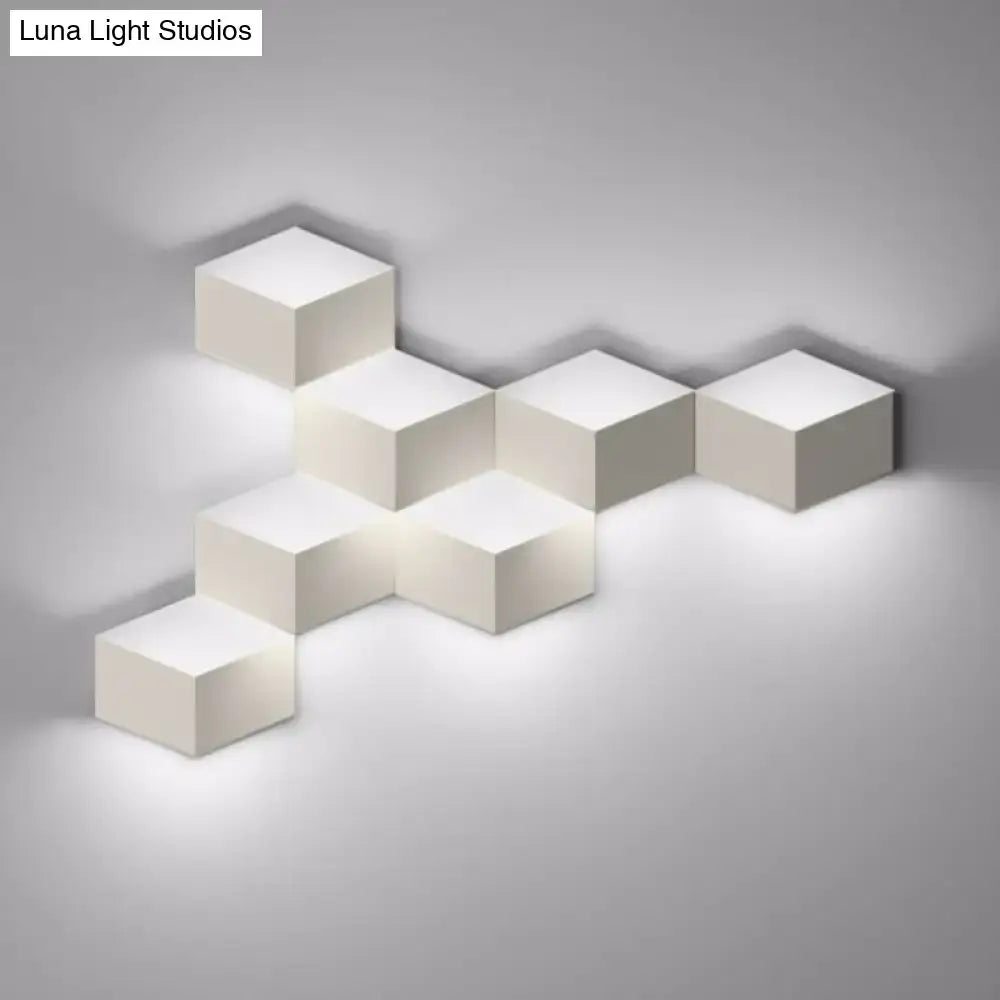 White Geometric Wall Lamp