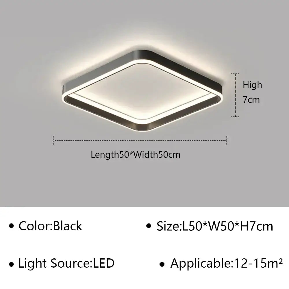 White Geometric LED Tricolor Living Room Chandelier