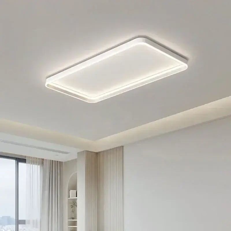 White Geometric LED Tricolor Living Room Chandelier
