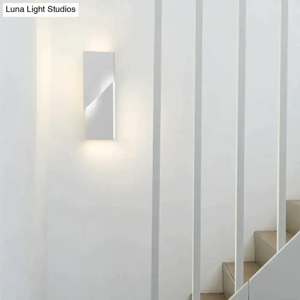 White Geometric Wall Art Lamp