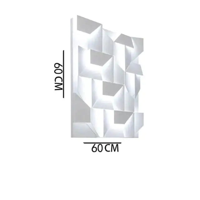 White Geometric Wall Art Lamp