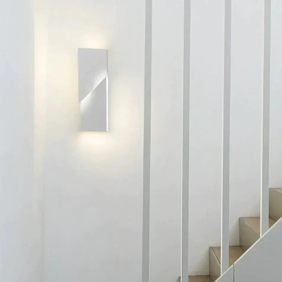 White Geometric Wall Art Lamp
