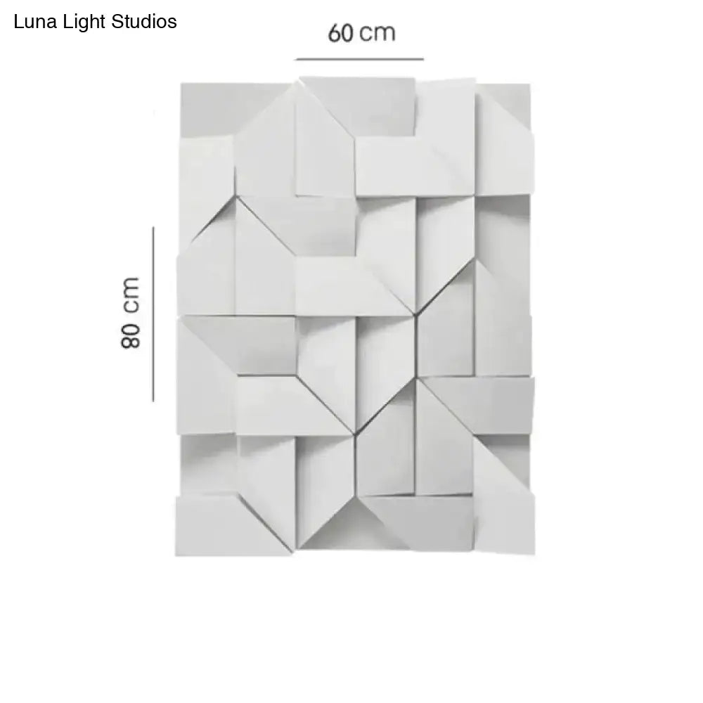 White Geometric Wall Art Lamp