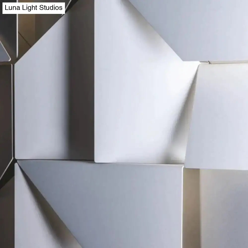 White Geometric Wall Art Lamp