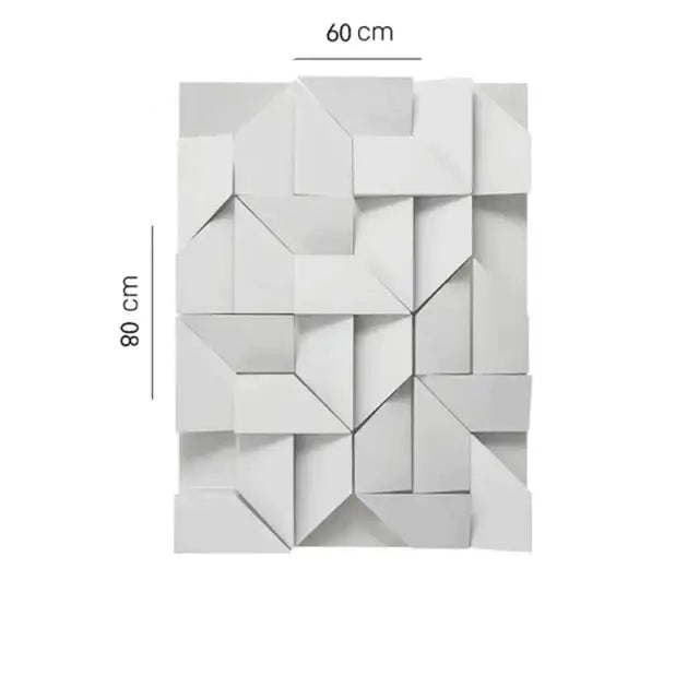 White Geometric Wall Art Lamp