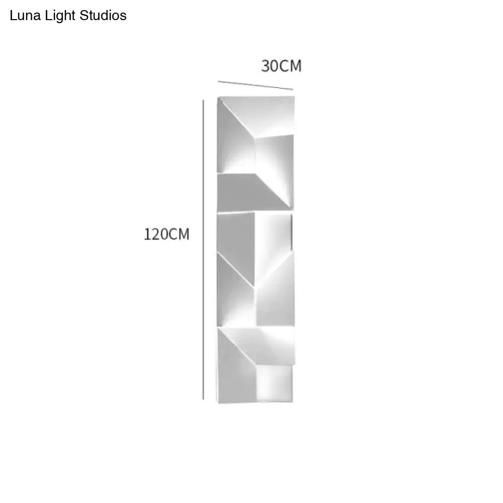 White Geometric Wall Art Lamp