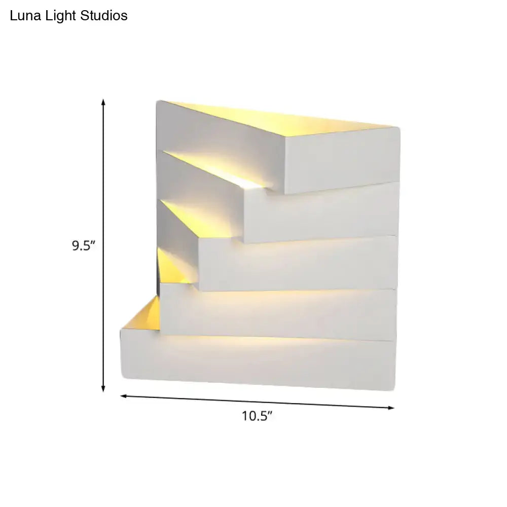 White Geometric Wall Sconce