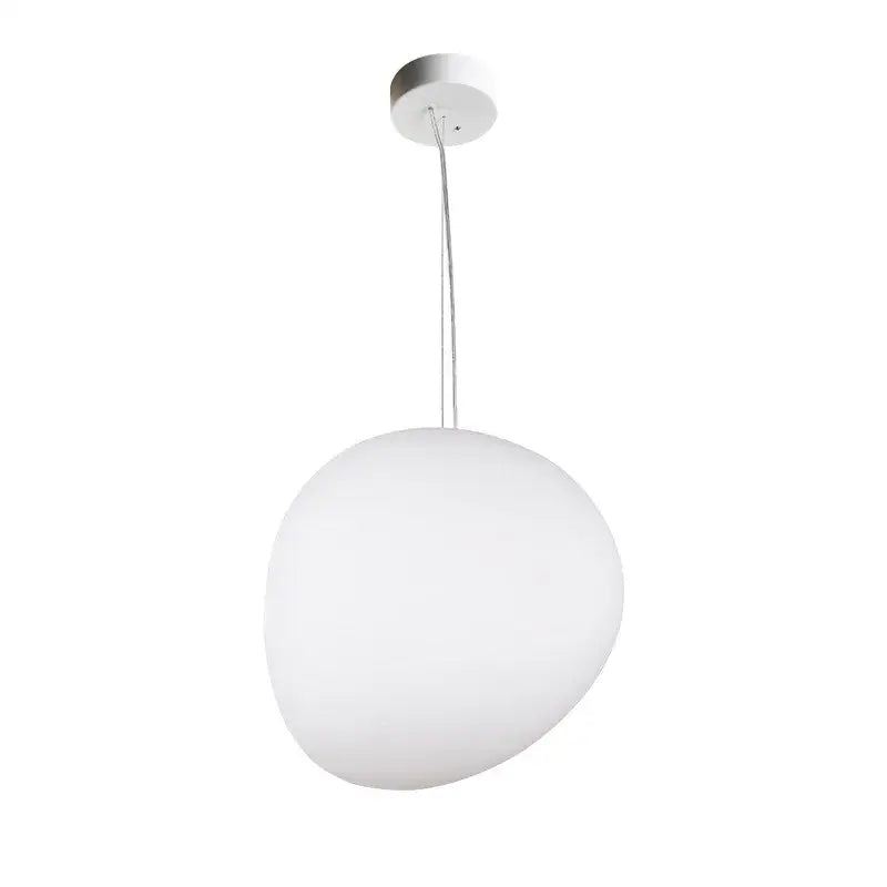 White Glass Pendant Set