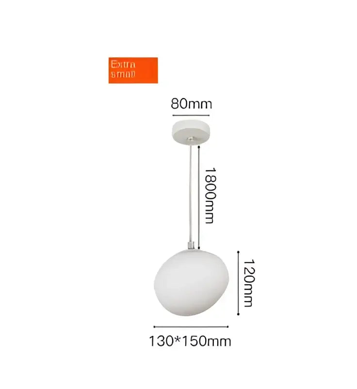 White Glass Pendant Set