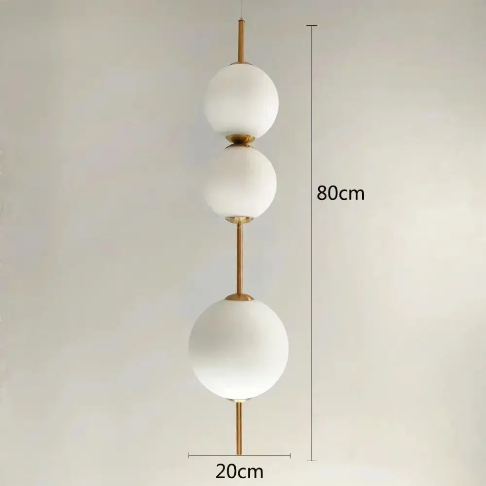 Gold Glass Pendant Light with Glass Stone Finish
