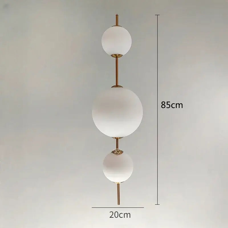 Gold Glass Pendant Light with Glass Stone Finish