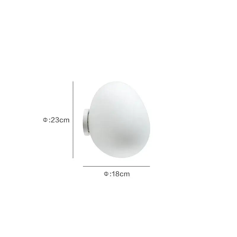 White Glass Egg Sconce
