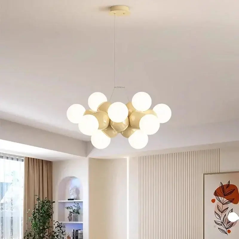 White Glass Globe Pendant For Special Occasions