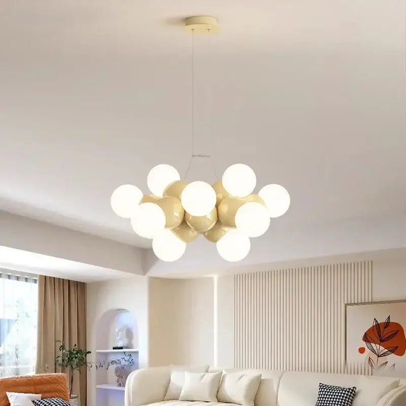 White Glass Globe Pendant For Special Occasions