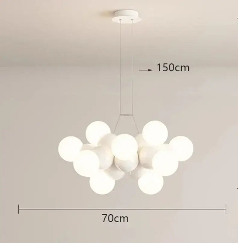 White Glass Globe Pendant For Special Occasions