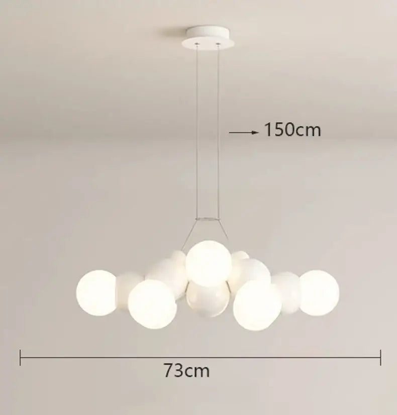 White Glass Globe Pendant For Special Occasions