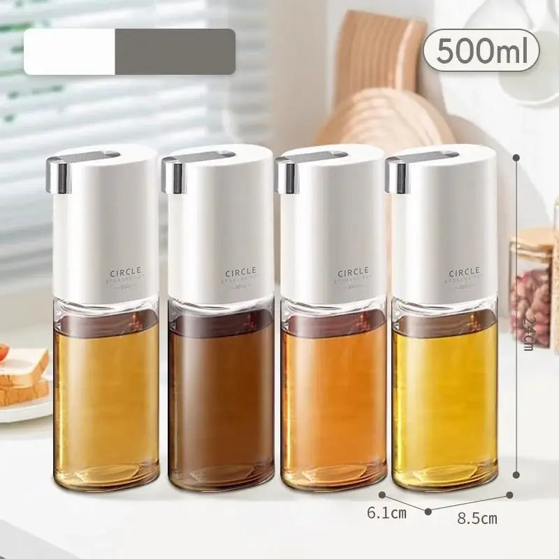 White Glass Oil Bottle Set