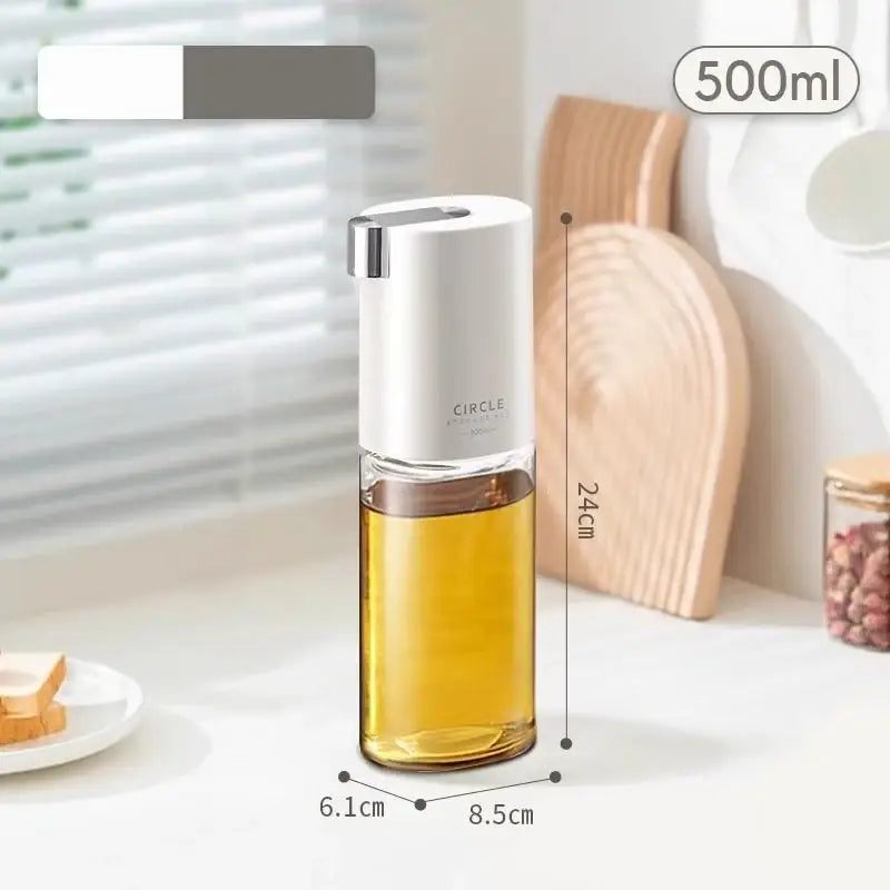 White Glass Oil Bottle Set