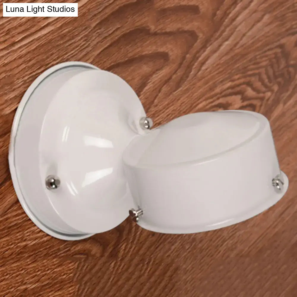 White Glass Mirror-Accent Wall Sconce