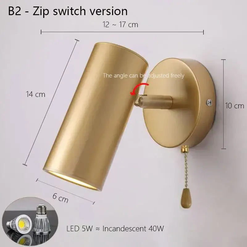 Gold Nordic LED Wall Lamp