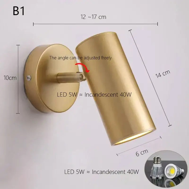 Gold Nordic LED Wall Lamp