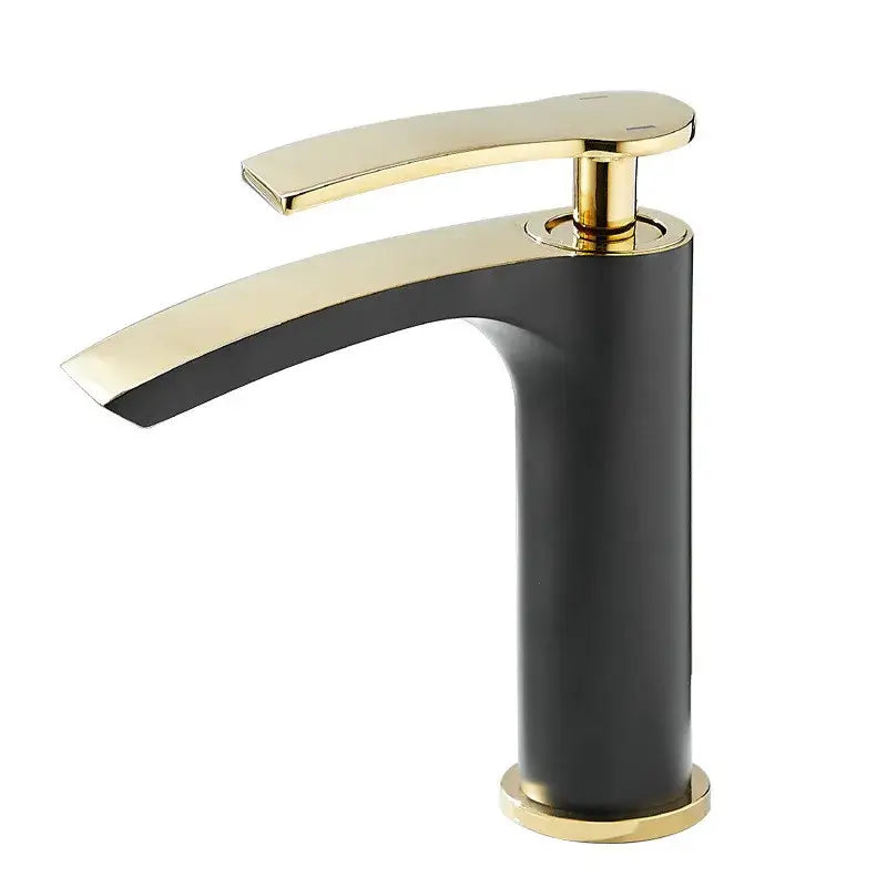 White Brass Basin Faucet Dual-Function Design