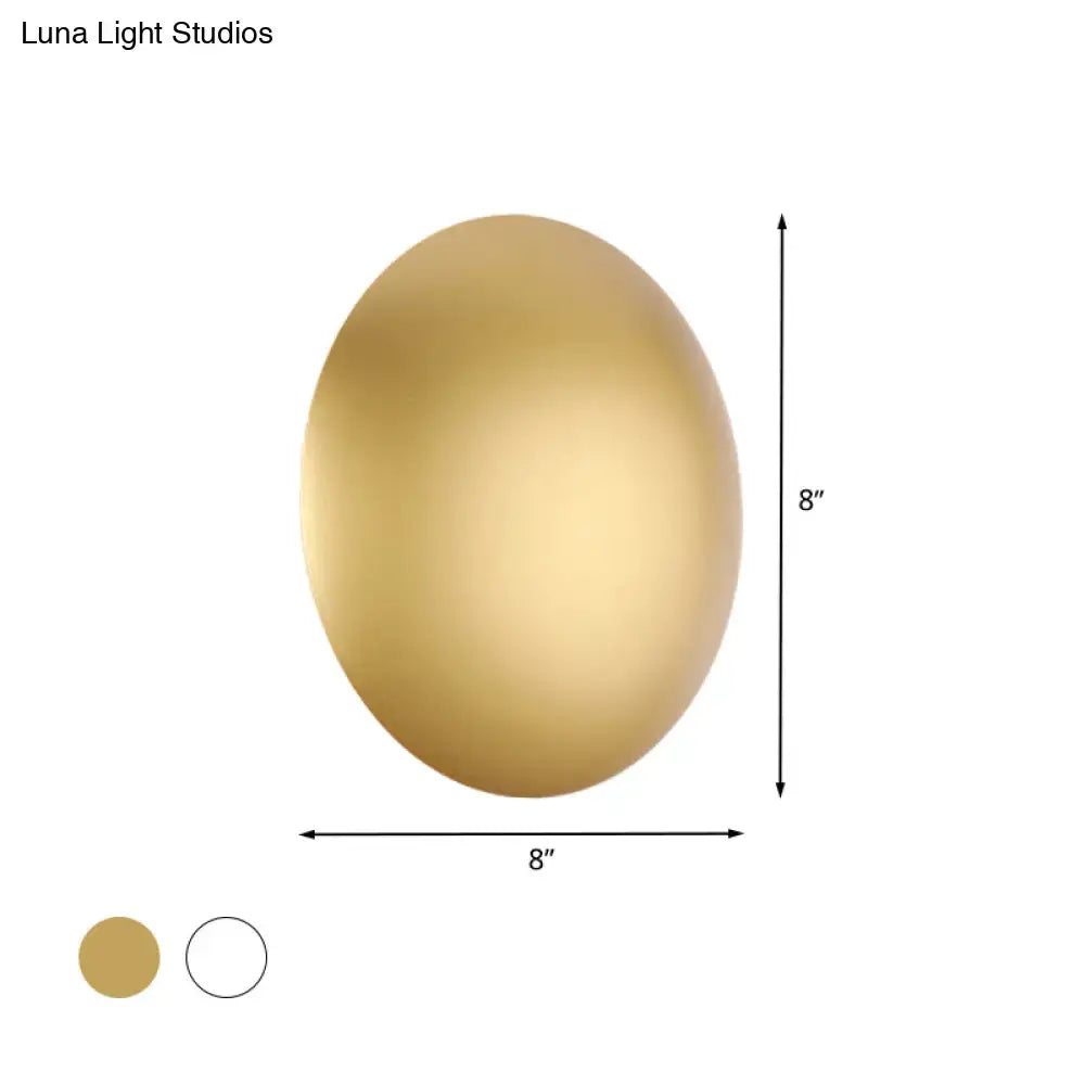 Gold LED Wall Light Circular Design