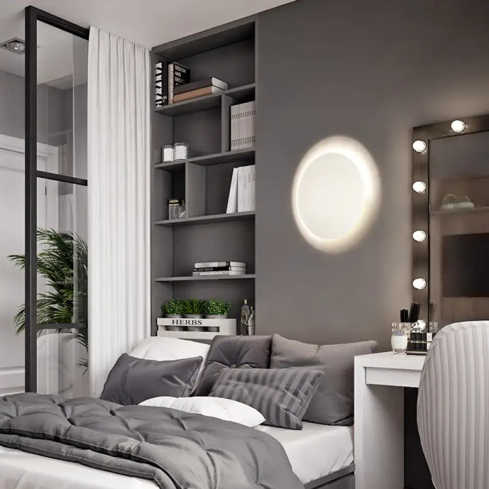 Gold LED Wall Light Circular Design