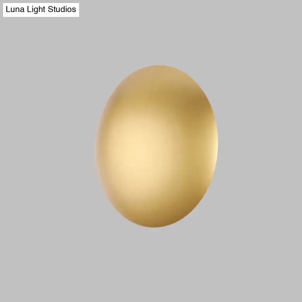 Gold LED Wall Light Circular Design