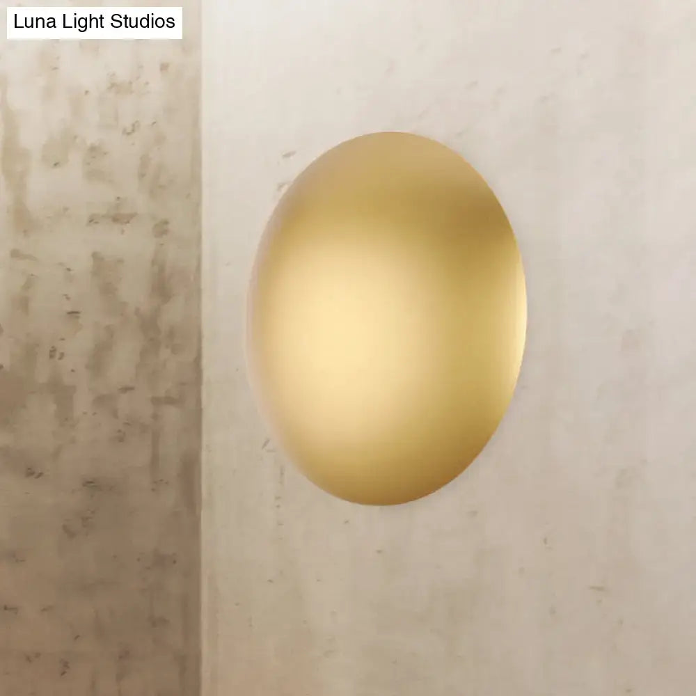 Gold LED Wall Light Circular Design